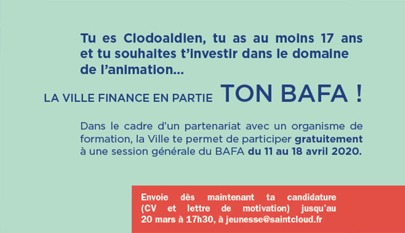 Appel à candidature à la formation générale du BAFA 