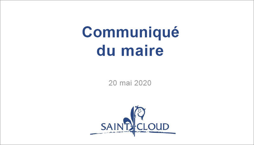 Communiqué du maire