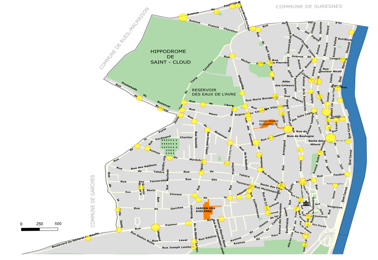 Carte passage piétons accessibles