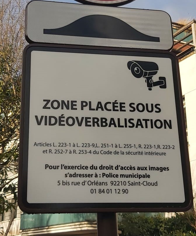 Panneau de vidéoverbalisation