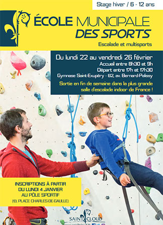 Stage escalade février